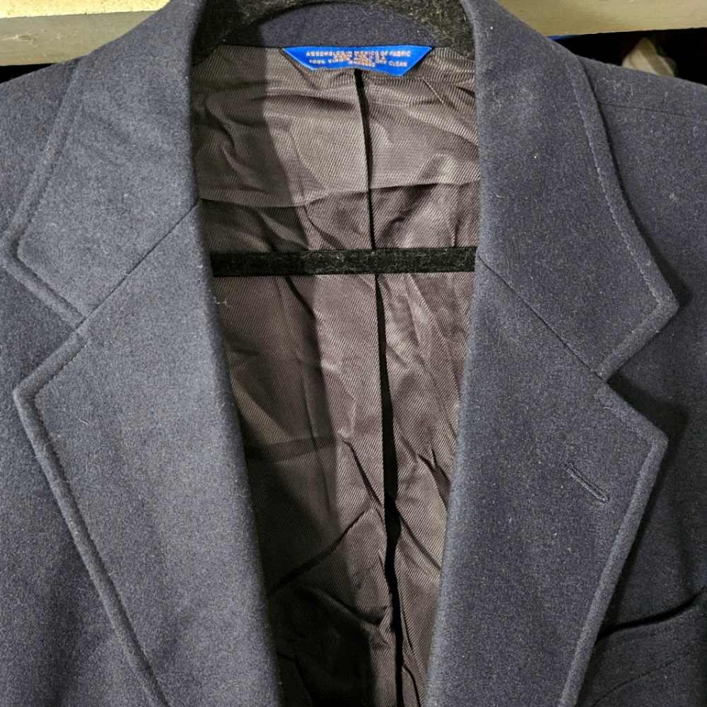 Vintage Pendleton Mens Navy Blue Wool  Sportcoat size 42
